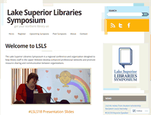Tablet Screenshot of lakesuperiorlibrariessymposium.com
